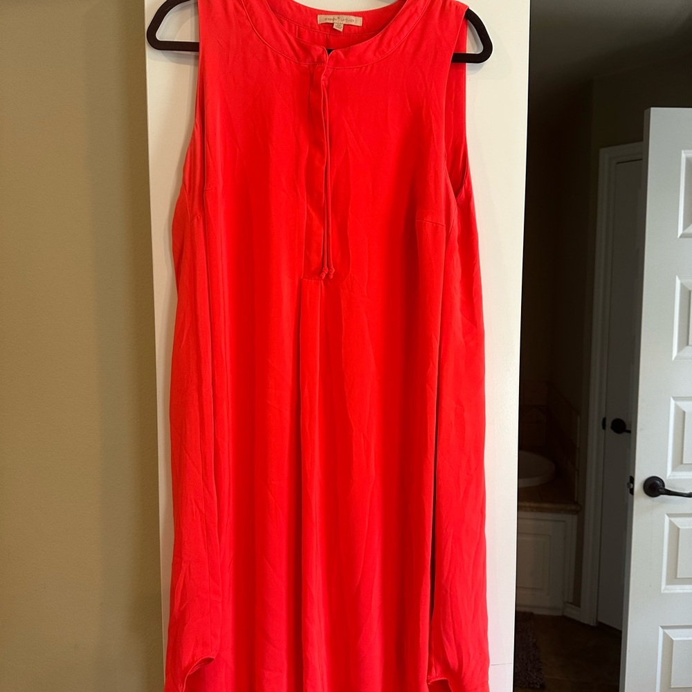 Sleeveless Red Women's Dress